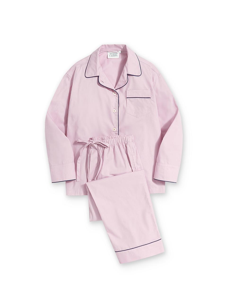 High-Density Cotton Monet's Garden Unisex Pajama Set [Pink]