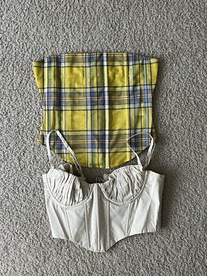 Peri Plaid-print Corset