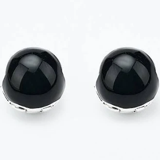 W Concept Viollina Enamel Ball Earrings