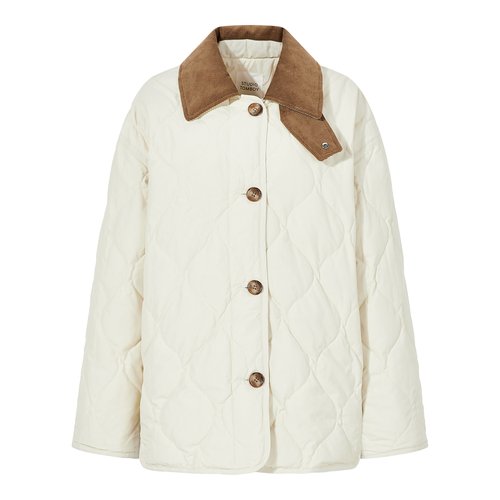 Corduroy Collar Quilted Down