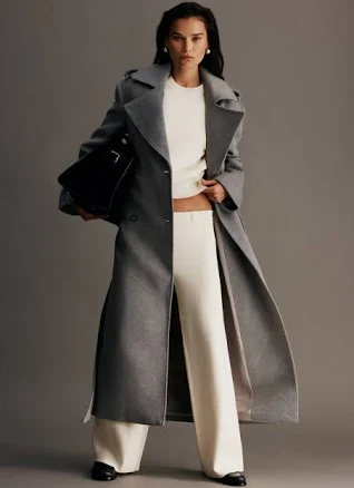 MESHKI Levi Long Trench Wool Coat