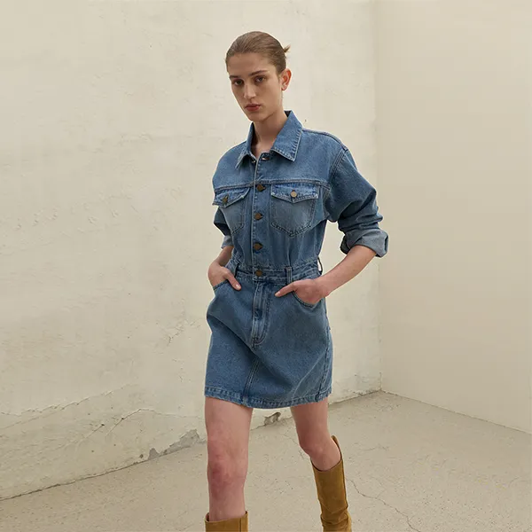 City Casual Denim One Piece