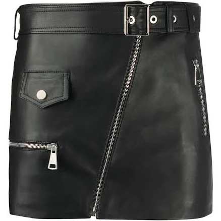 Manokhi Leather Mini Skirt