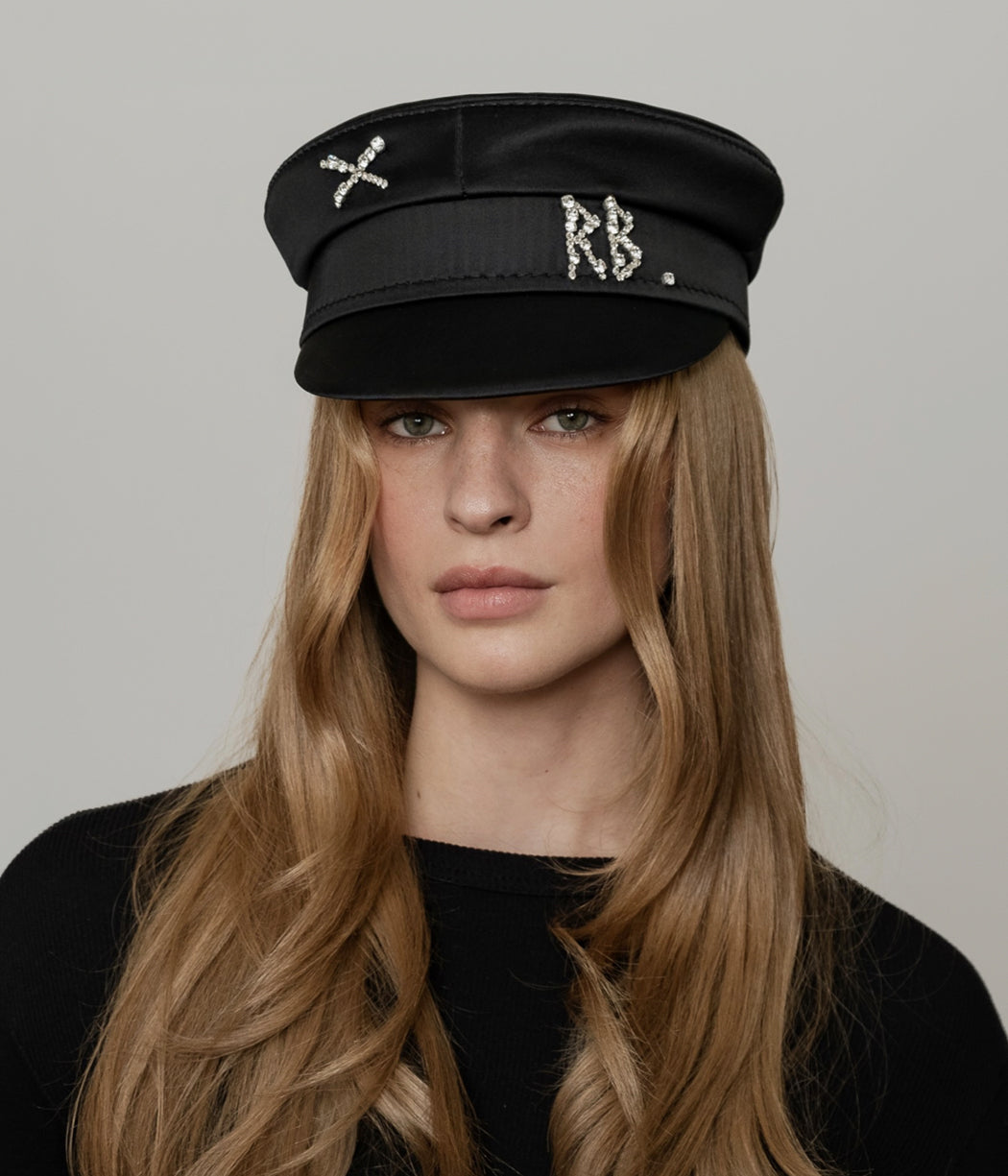 Star-embroidered Baker Boy Cap