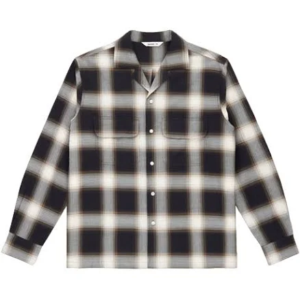 3sixteen Open Collar Plaid Shirt