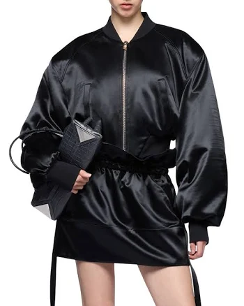 The Attico Women's Satin Bomber Jacket