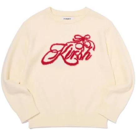 KIRSH Loose Fit Ribbon Cherry Pullover