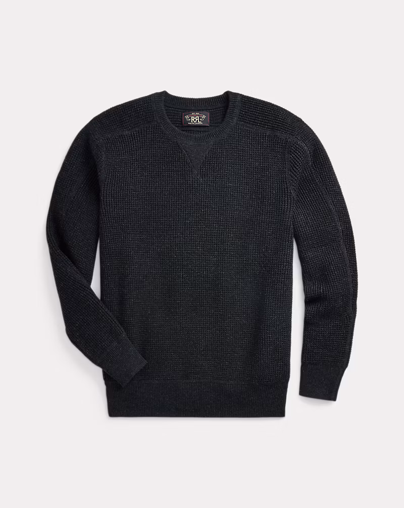 Waffle-Knit Cotton-Wool Sweater