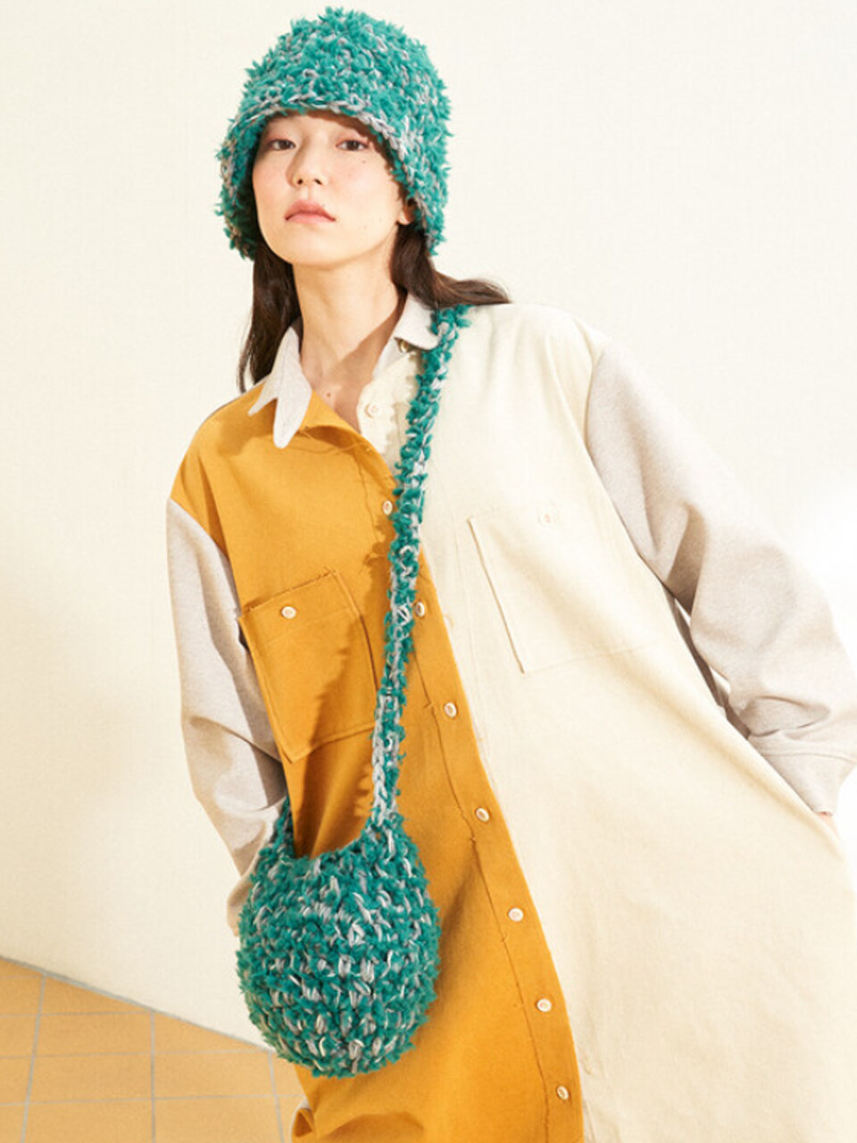 Roundy Furry Crossbody Bag