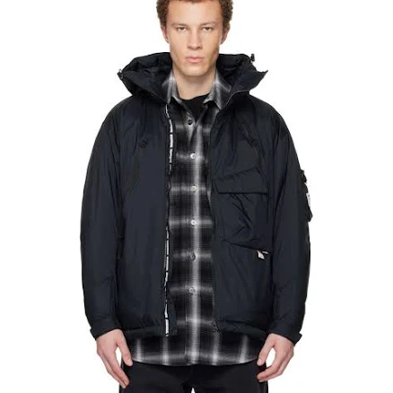 Neighborhood Black Nanga Edition Offset Zip Down Jacket