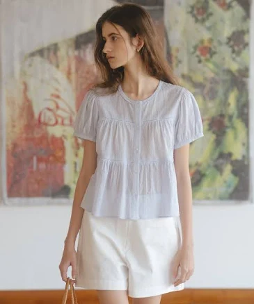 Till I Die Shirring Blouse