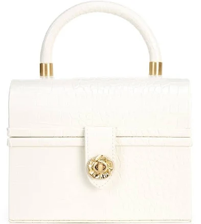 Antonio Melani x Amanda Jones Vaughan Brigitte Box Crocodile Embossed SatchelAntonio Melani x Amanda Jones Vaughan Brigitte Box Crocodile Embossed Satchel