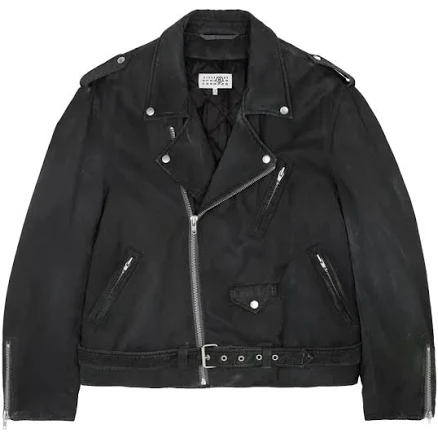 Maison Margiela Men's Asymmetrical-Zip Biker Jacket