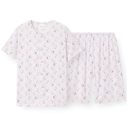ORCITE Men's Morning Rabbit Short Sleeve Pajamas