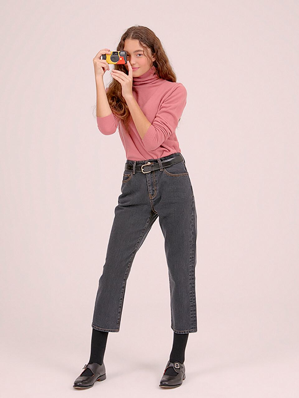 Straight Fit Gray Denim Jean