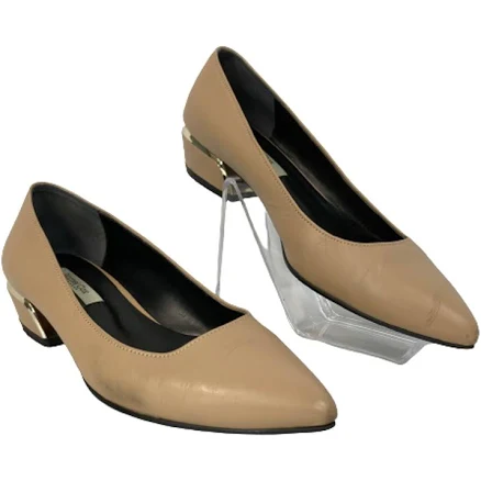 Rachel Cox Shoes Womens Sz 6.5 230mm Nude Beige Leather Pointed Toe