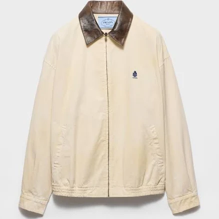Prada Women's Embroidered Cotton-GABardine Blouson Jacket