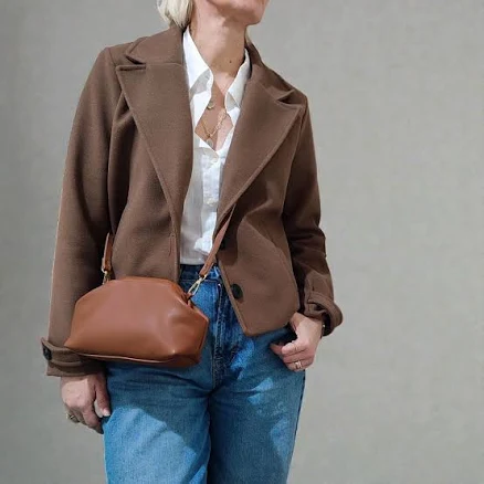 Minimalist Leather Cloud Clutch