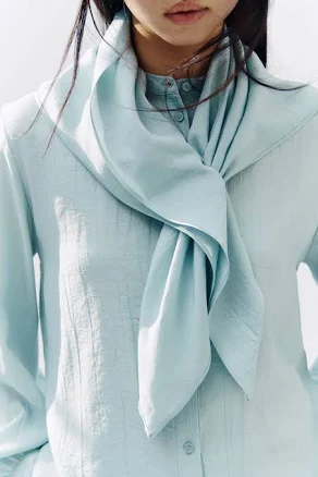 H&M Women's Scarf-Detail Shirt