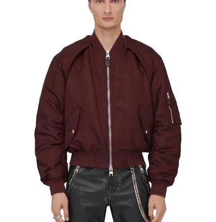 Alexander Mcqueen Men Harness Sleeve Bomber Jacket