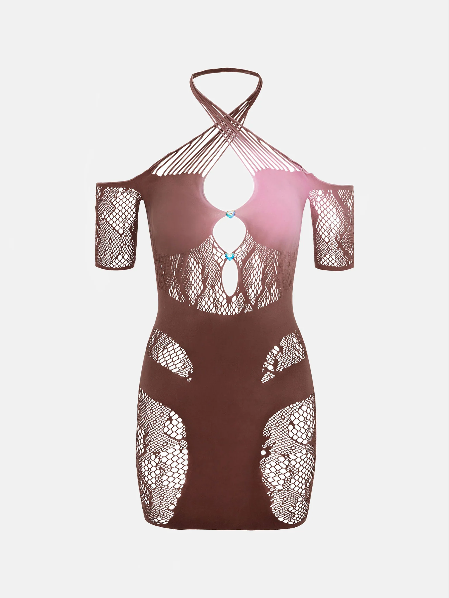 Brown & Pink Britt Mini Dress