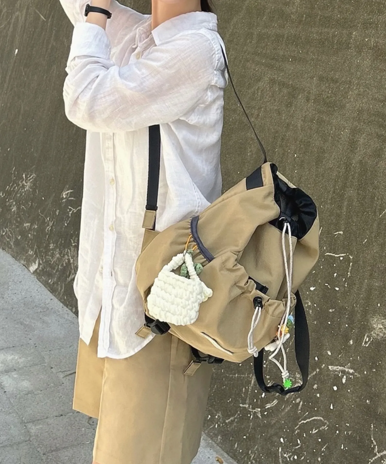 String Mini Backpack 763 ep.3 Beige