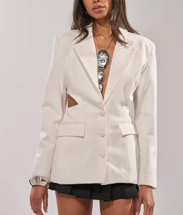 AKIRA Party In The Back Cutout Blazer