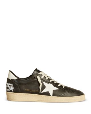 Men's Ball Star in white nappa leather with green leather star and heel tab