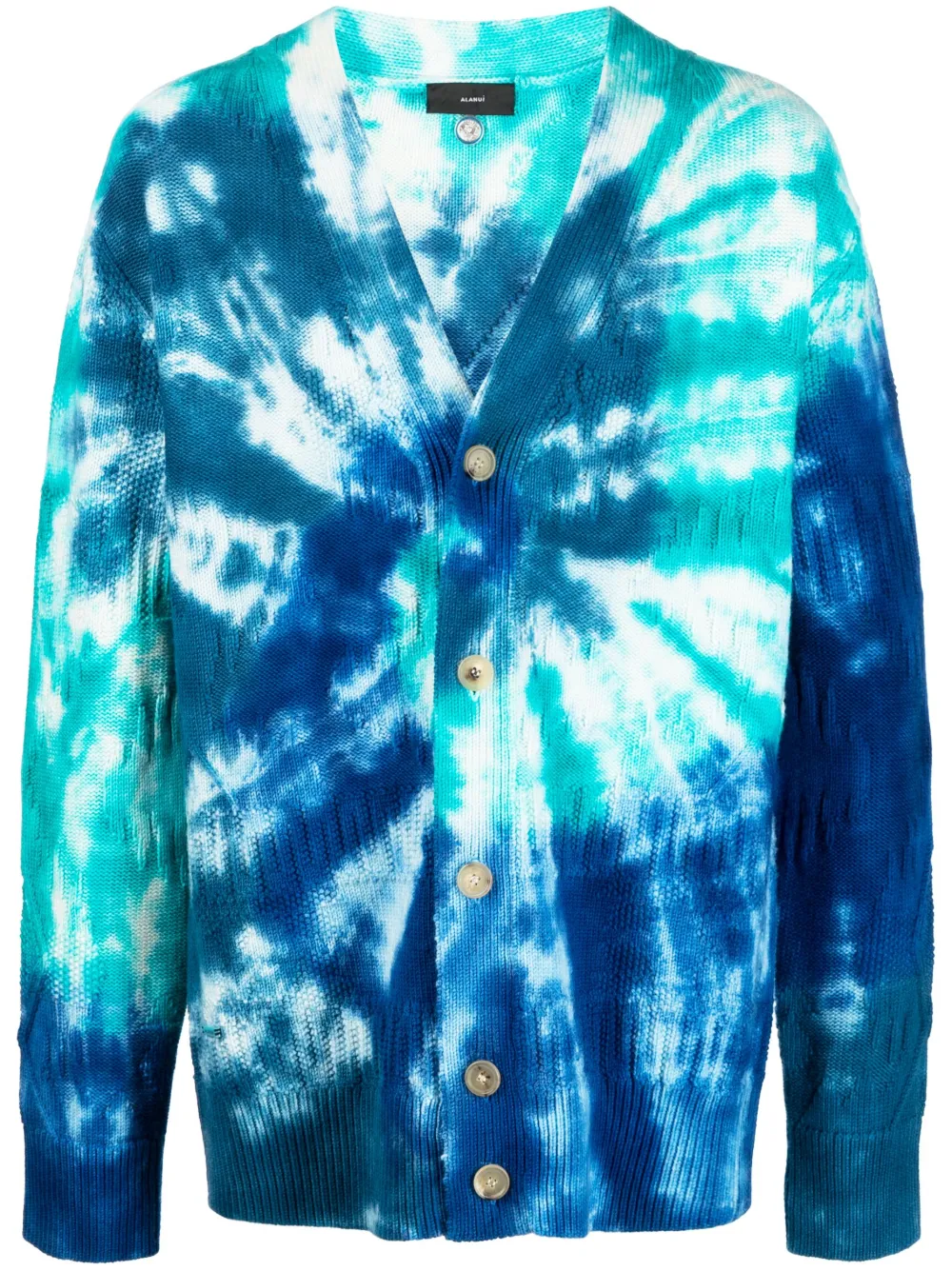 Tie-dye Virgin-wool Cardigan