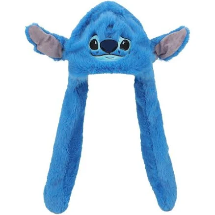 Disney Lilo and Stitch Fuzzy Tassel Beanie Laplander with Moveable Ears