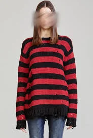 R13 Shredded Grunge Crewneck Sweater
