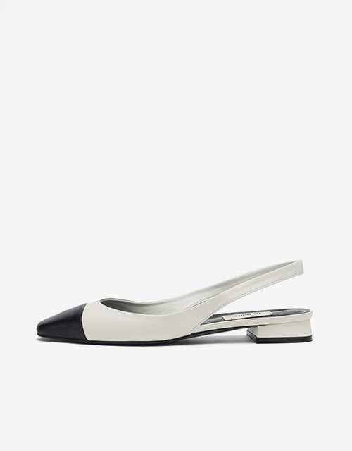square toe shoes (black toe white skin)