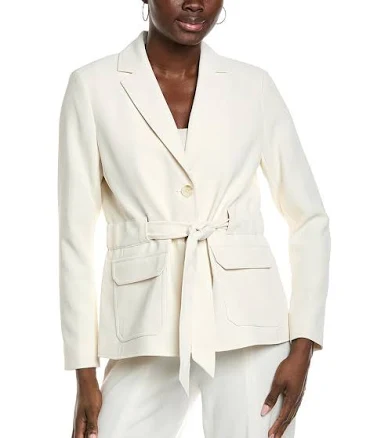 Kenneth Cole Belted Patch Pocket Jacket, Brown Multi / Regular 16 (XL)