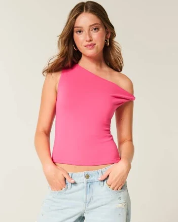 Hollister Women's Asymmetrical Off-the-Shoulder Top