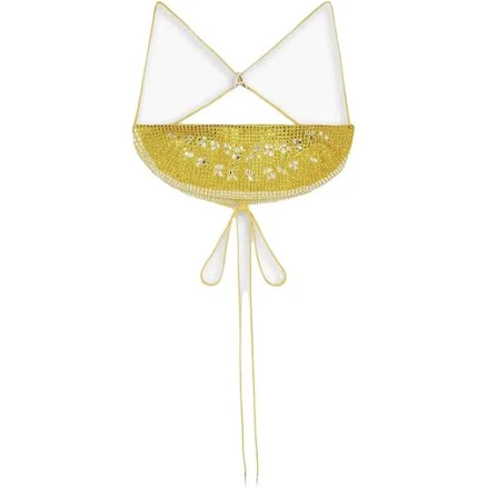 Glitter Embellished Crop Top Bralette
