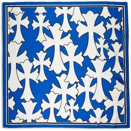 Chrome Hearts Women's Cemetery Cross Silk Scarf