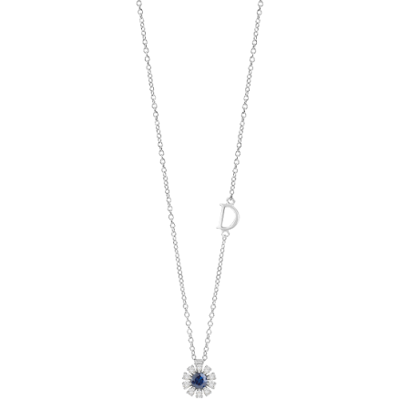 Damiani Margherita White Gold Diamond and Sapphire Necklace