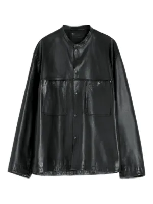 Button-up Leather Jacket