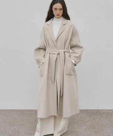 MUSEE [14th] MAGOT Reversible Merino Wool Handmade Coat_Cream by W Concept