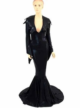 Coquetry Clothing Demonica Collar Puddle Train Gown