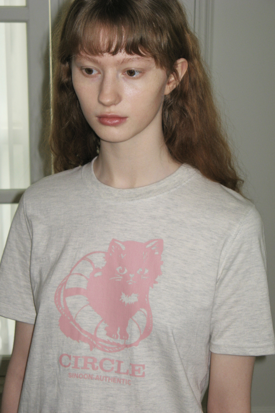 CIRCLE CAT T-SHIRT (OATMEAL)