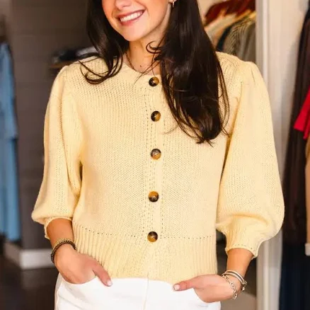 Butter yellow cardigan