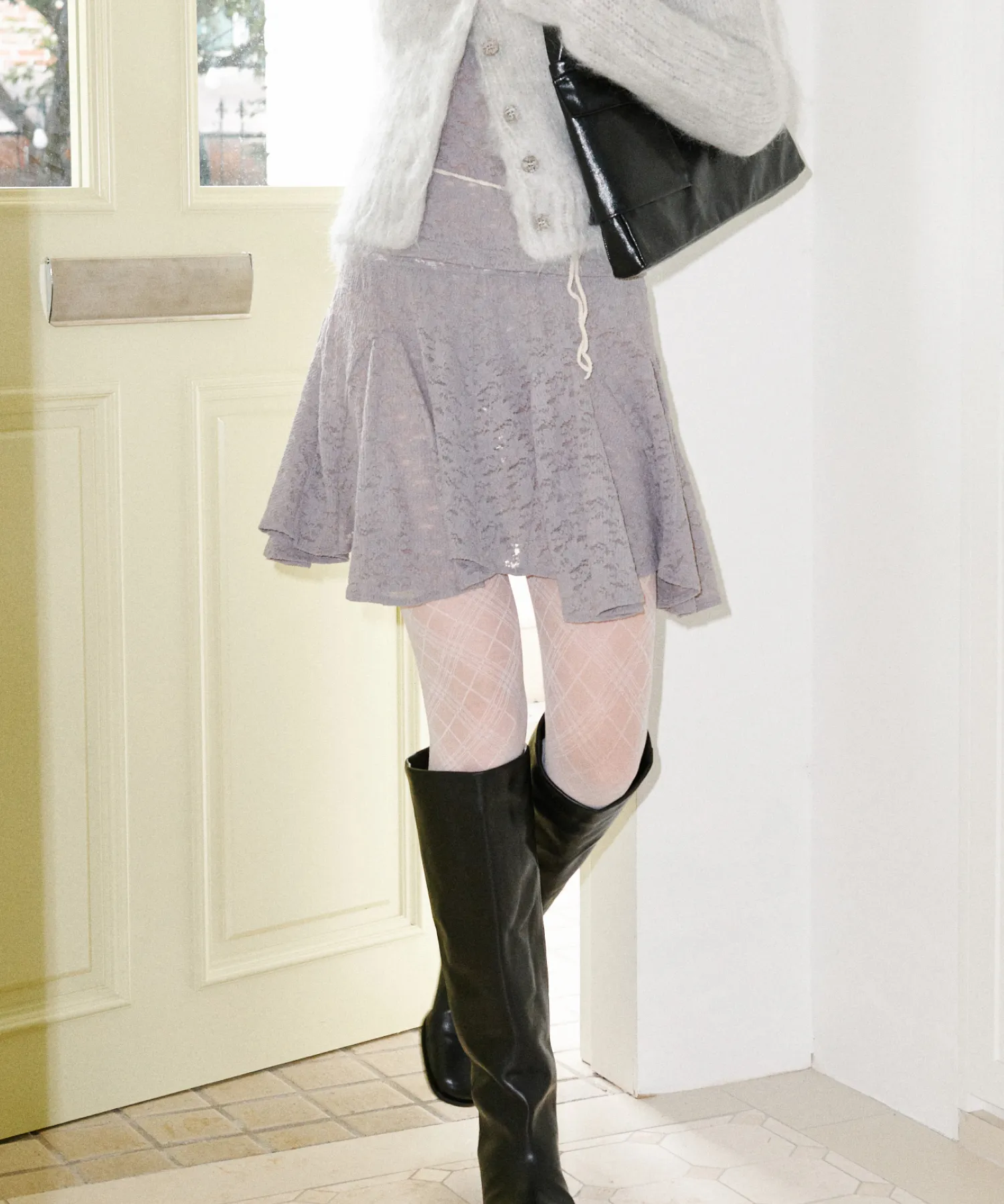 Lace Flare Mini Skirt