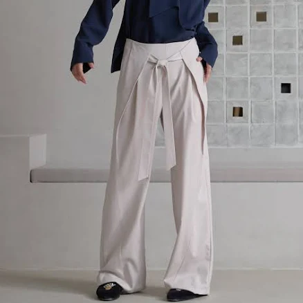 BRANCUSI WOOL BLEND TIE PANTS