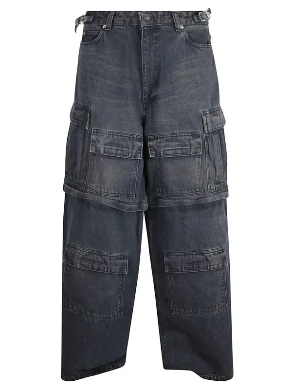 Denim Cargo Jeans