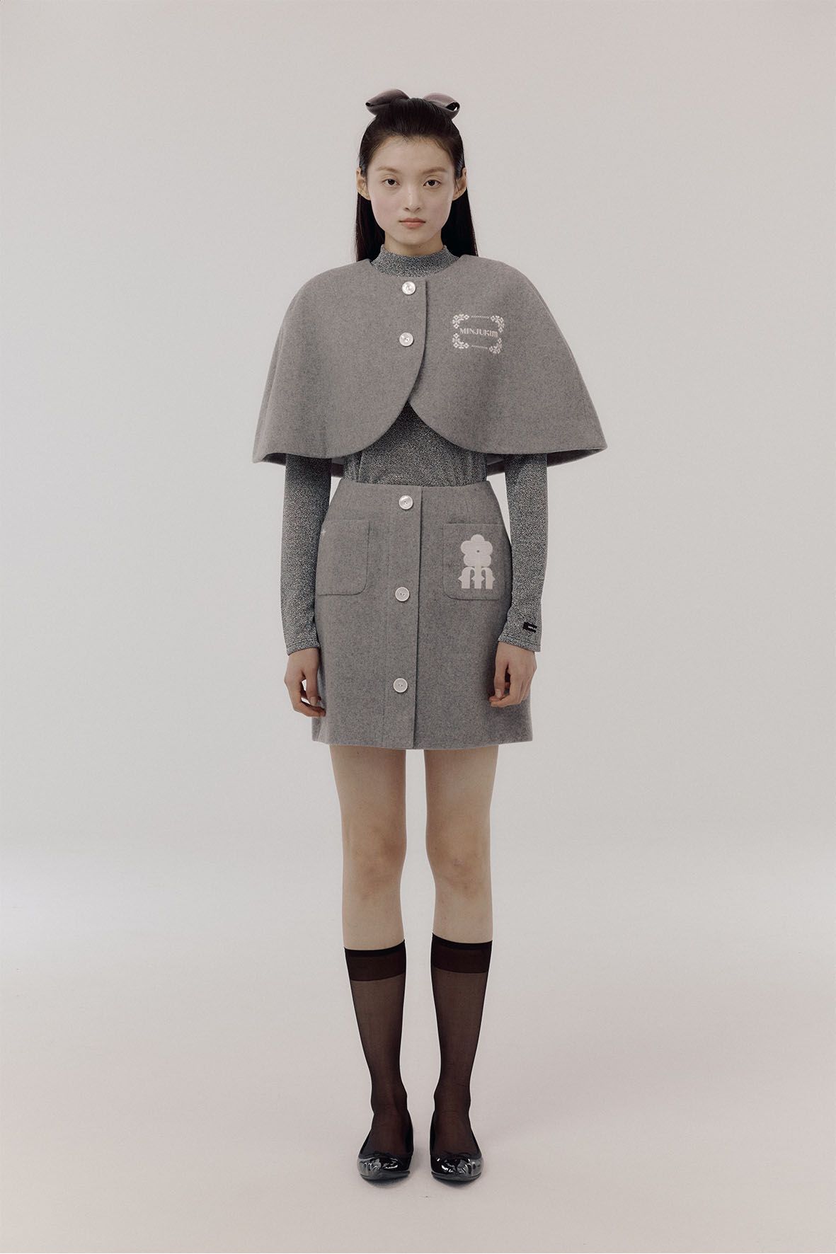 MINI WOOL CAPE_GREY