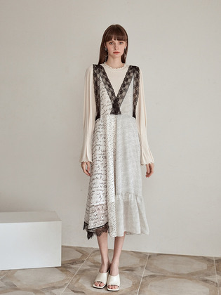 Mix Pattern Sleeveless Dress