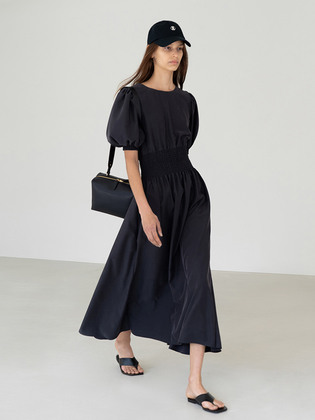 Tencel Smocked Midi Dress