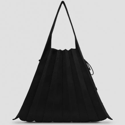 Lucky Pleats Knit L Rich Black