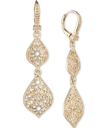 Marchesa Double Drop Filigree Earrings